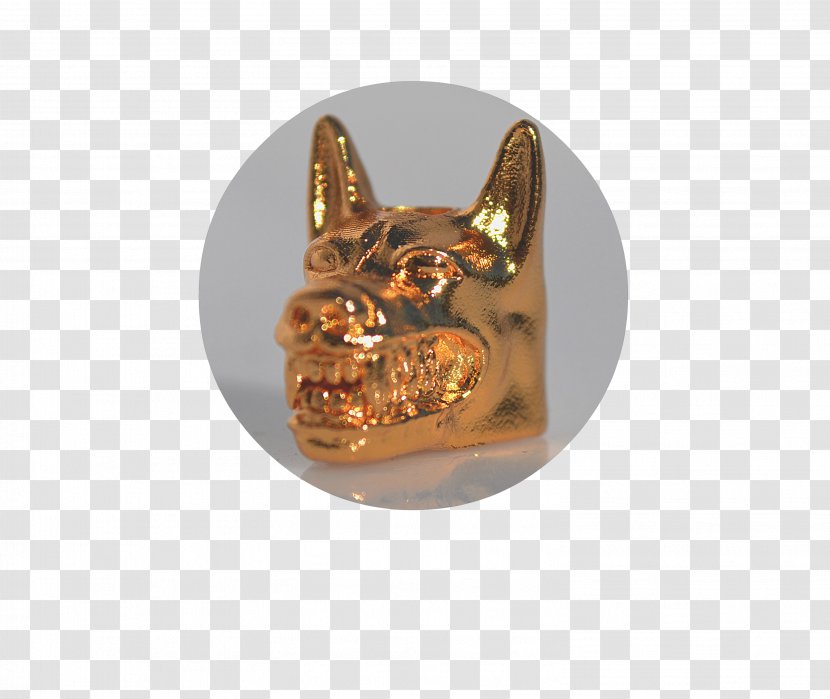 Dog Gold Metal Snout Canidae - Beads Transparent PNG