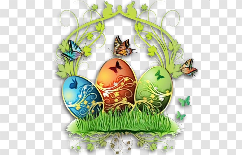 Easter Egg Background - Paint - Bunny Grass Transparent PNG