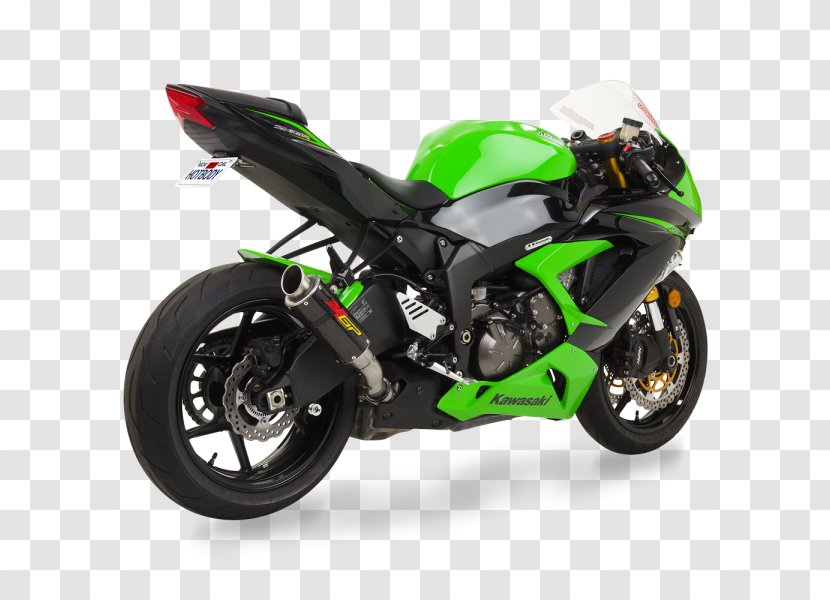 Exhaust System Ninja ZX-6R Kawasaki Motorcycles Eliminator - Motorcycle Transparent PNG