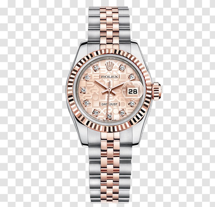 Rolex Datejust Submariner GMT Master II Daytona Watch - Diamond - Pink Watches Female Form Transparent PNG