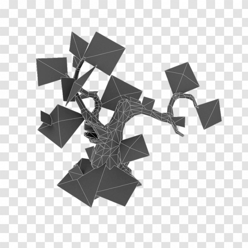 Low Poly 3D Computer Graphics Modeling CGTrader Augmented Reality - 3d Printing - Dead Tree Material Transparent PNG