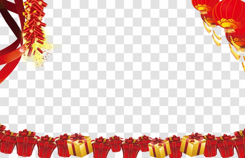 Chinese New Year Gift Firecracker - Yellow - Decorative Elements Transparent PNG
