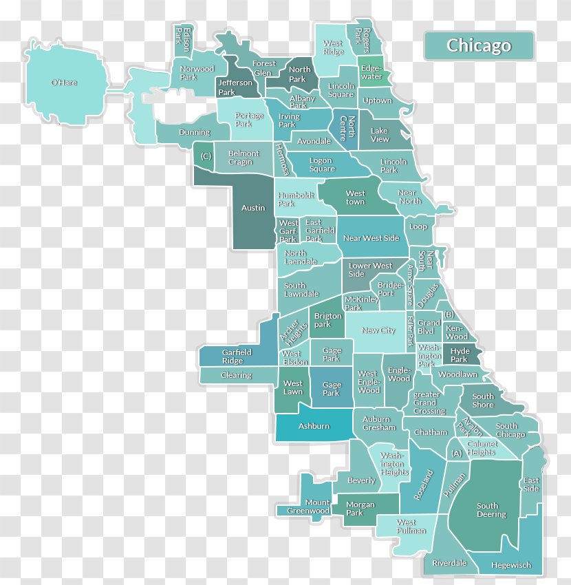 Chicago City Map Transparent PNG