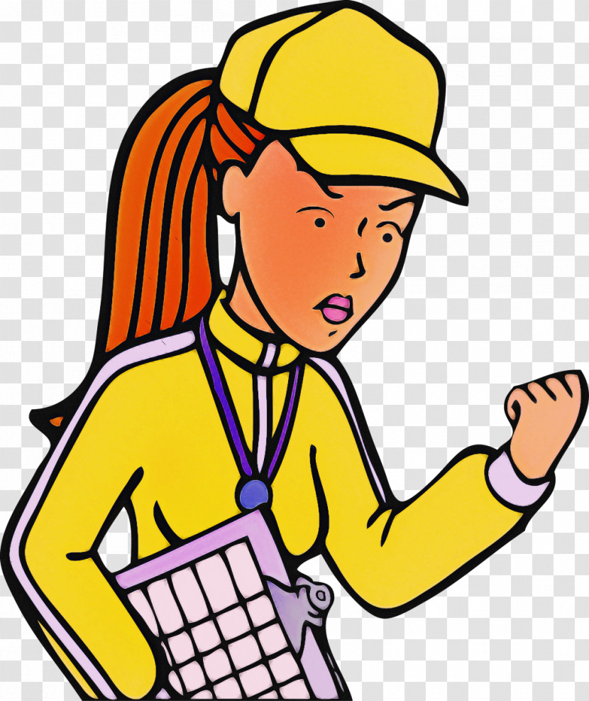 Cartoon Yellow Finger Construction Worker Thumb Transparent PNG