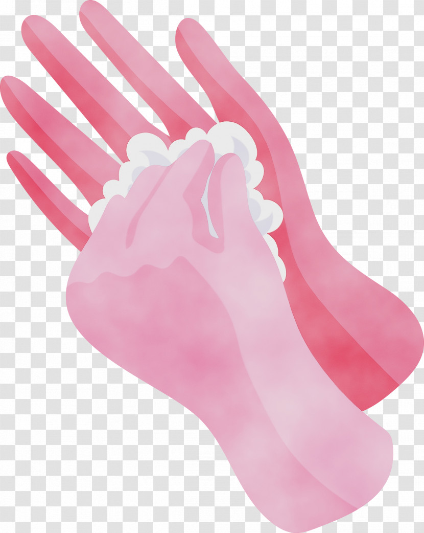 Hand Model Glove Pink M Hand Transparent PNG
