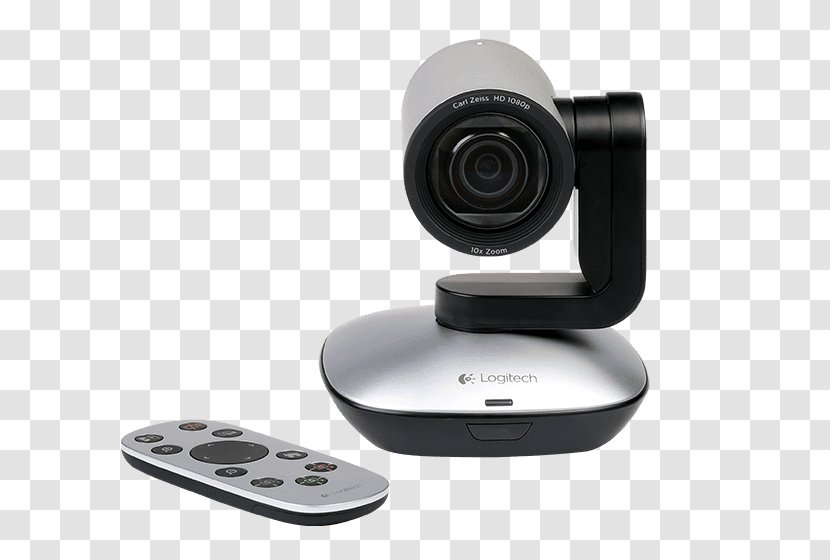 Full HD Webcam 1920 X 1080 Pix Logitech PTZ Pro Camera Stand Pan–tilt–zoom 960-001021 ConferenceCam BCC950 - Surveillance Transparent PNG