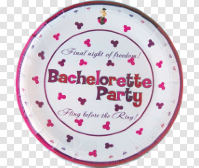 Bachelorette Party Plate Cup Bride - Dishware Transparent PNG