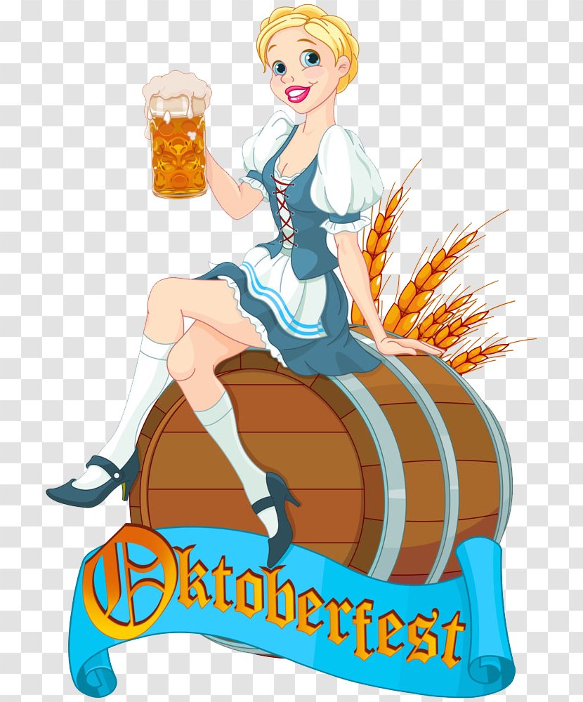 Oktoberfest Beer Royalty-free Illustration - Woman - Take Beauty Transparent PNG