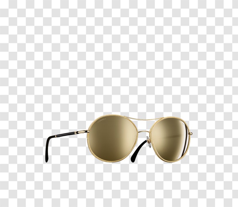 Chanel Aviator Sunglasses Eyewear - Brown - Round Material Transparent PNG