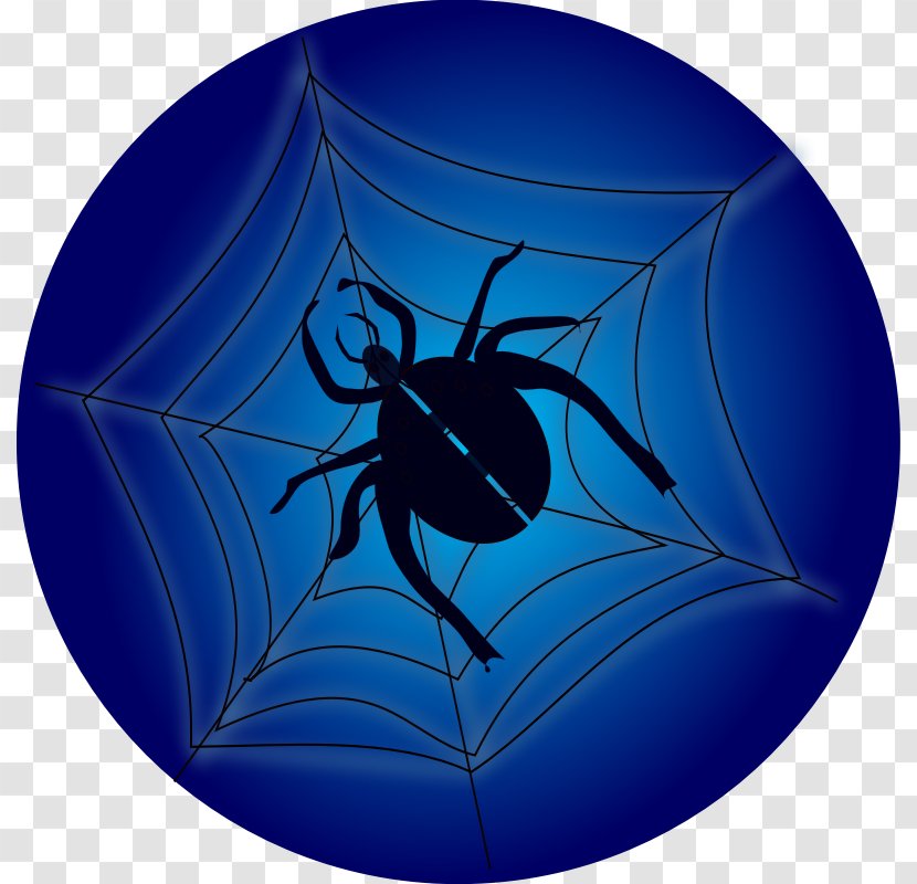 Spider Web Southern Black Widow Clip Art - Blue - Icon Transparent PNG
