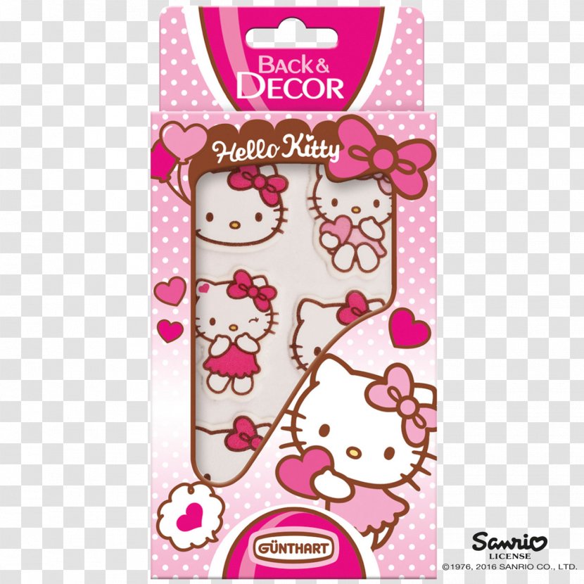 Günthart 6 Zuckertupfen Hello Kitty Christmas Coloring Sanrio - Mobile Phone Accessories - Cupcake Topper Transparent PNG