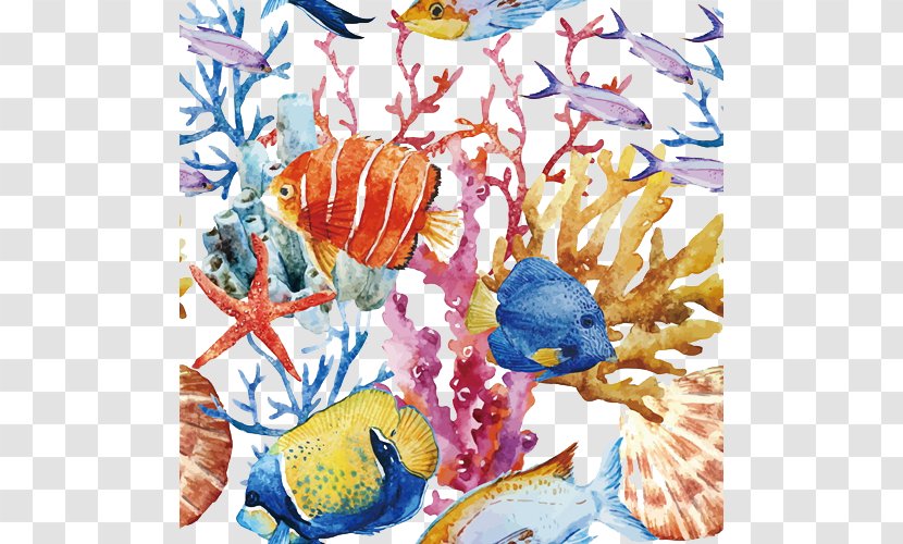 Coral Reef Fish Royalty-free - Watercolor Painting - Tropical Transparent PNG