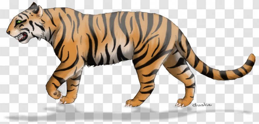 Tiger Cat Terrestrial Animal Fauna Wildlife - Big Cats Transparent PNG