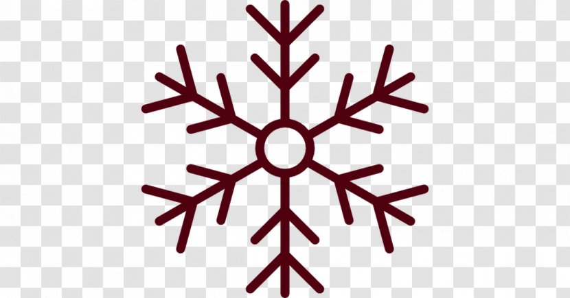 Snowflake Illustration - Red Transparent PNG