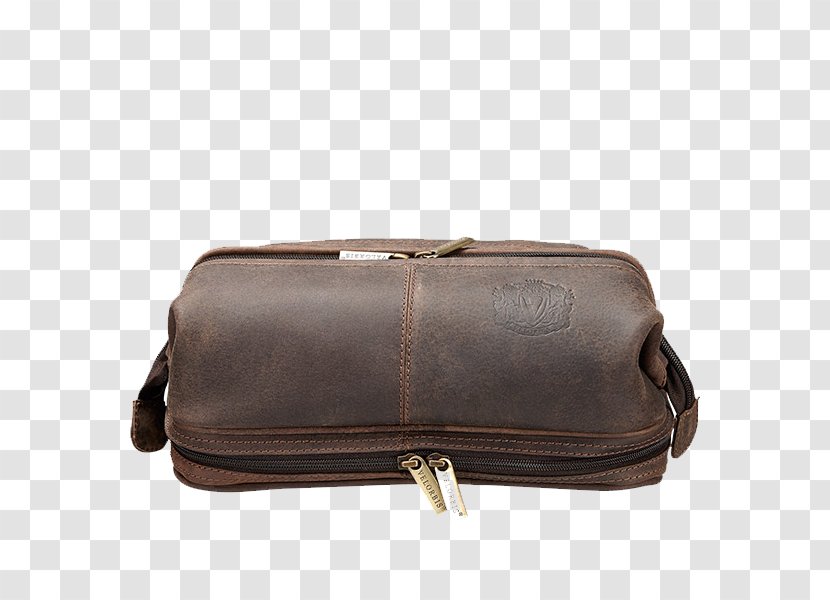 Leather Cosmetic & Toiletry Bags Cosmetics Tasche - Brown - Bag Transparent PNG