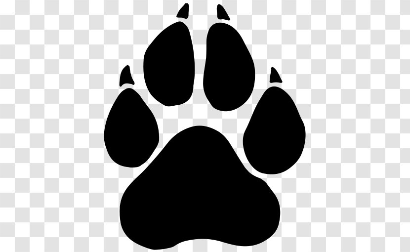 Panthera Paw Clip Art - Black And White - Monochrome Photography Transparent PNG