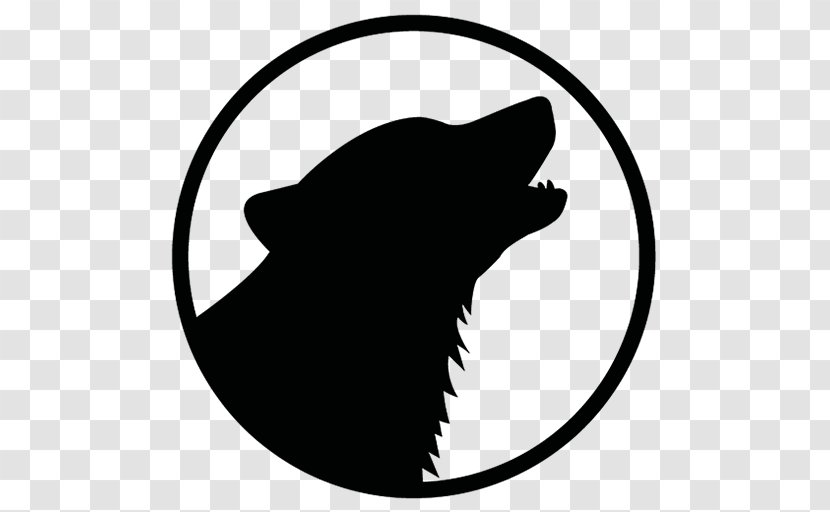 Gray Wolf Logo Black Clip Art - Dog Like Mammal - Totem Vector Transparent PNG