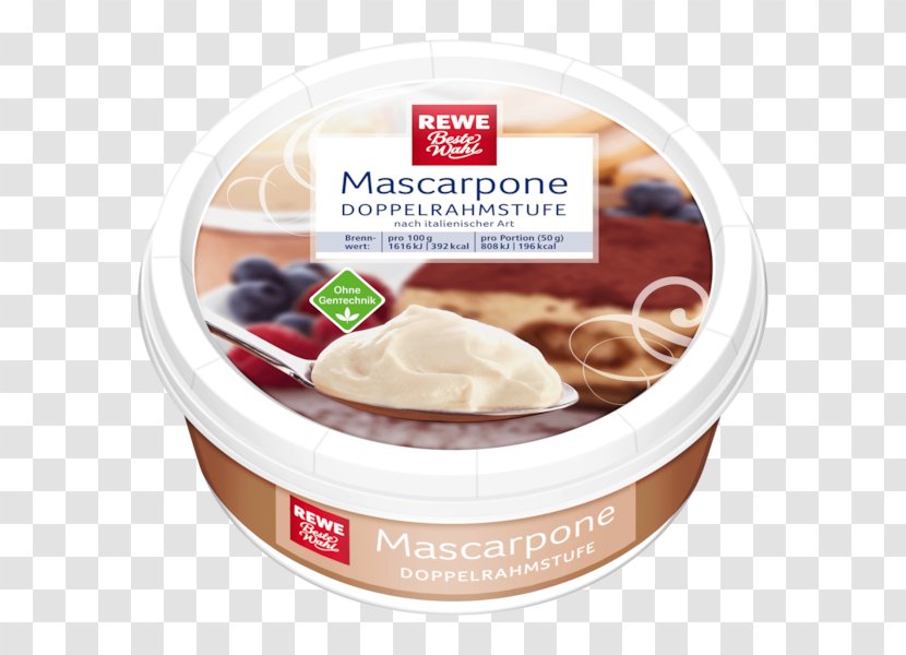 Mascarpone REWE Group Aldi Online Grocer Cheese - Dish Transparent PNG