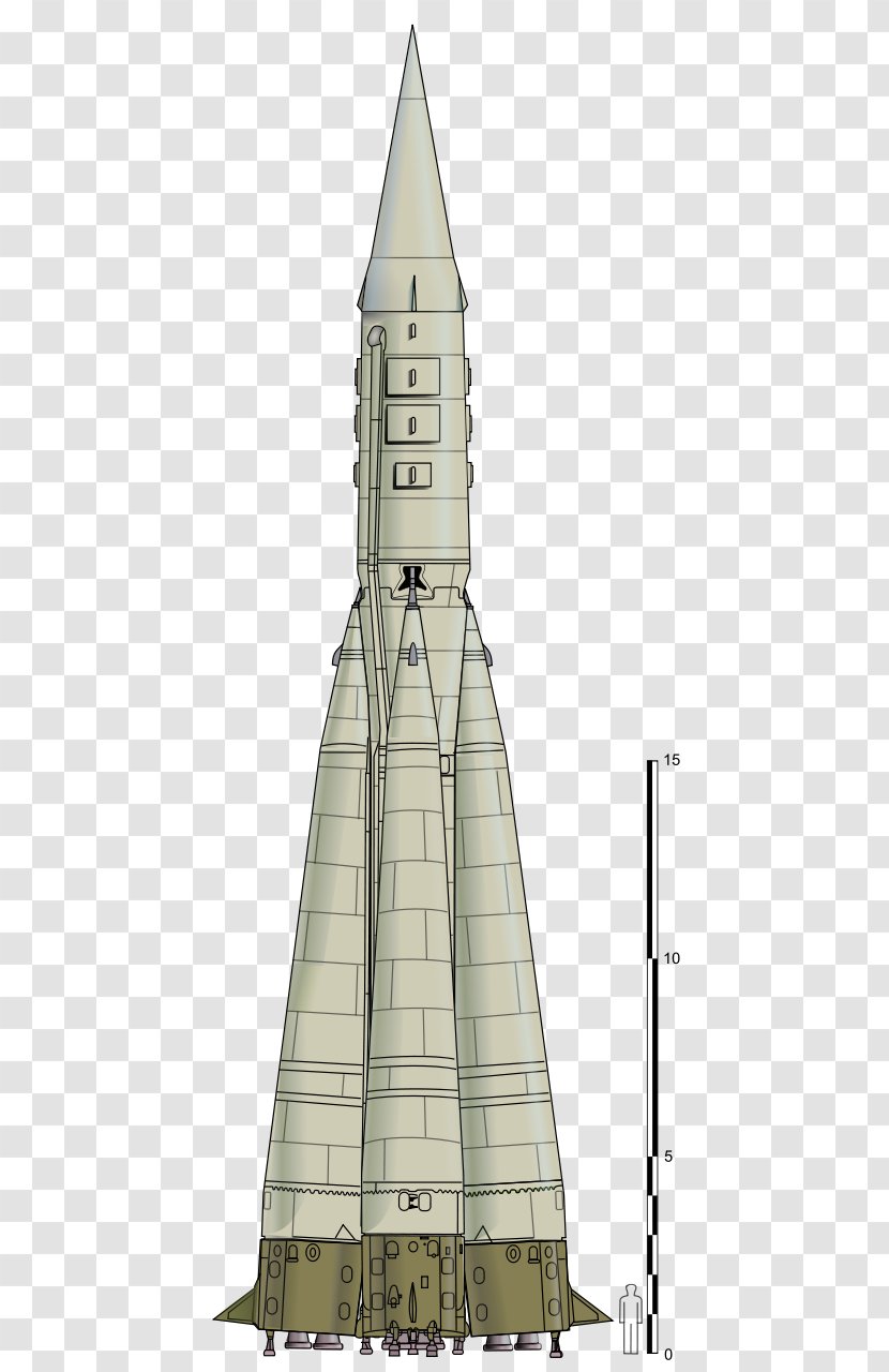 R-7 Semyorka Rocket Sputnik 1 Intercontinental Ballistic Missile - R7 Transparent PNG