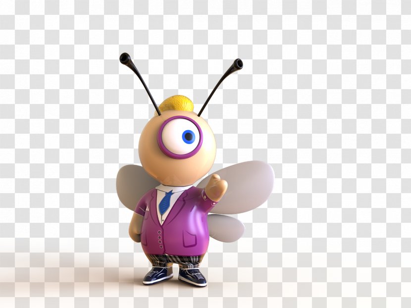 Insect Figurine Pollinator Purple Pest - Membranewinged - Beehive Cartoon Transparent PNG