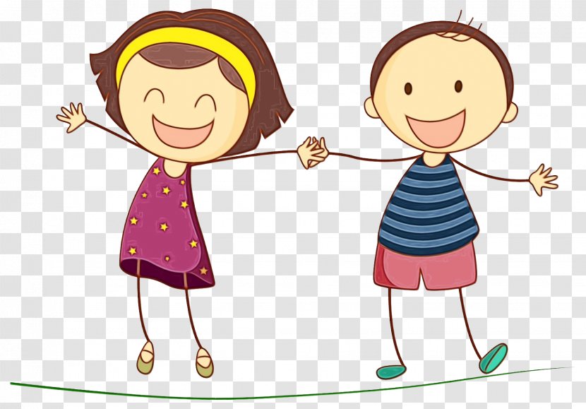 Girl Cartoon - Happy - Smile Rope Transparent PNG
