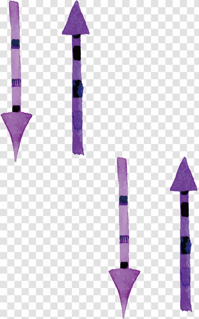 Line Arrow Euclidean Vector - Violet - Linear Colored Arrows Elements Transparent PNG