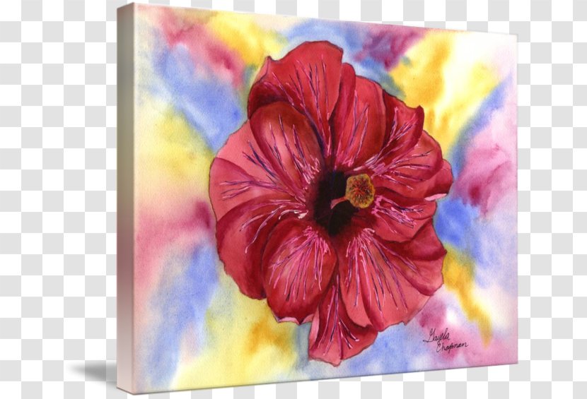 Watercolor Painting Acrylic Paint Art Floral Design - Hibiscus Transparent PNG
