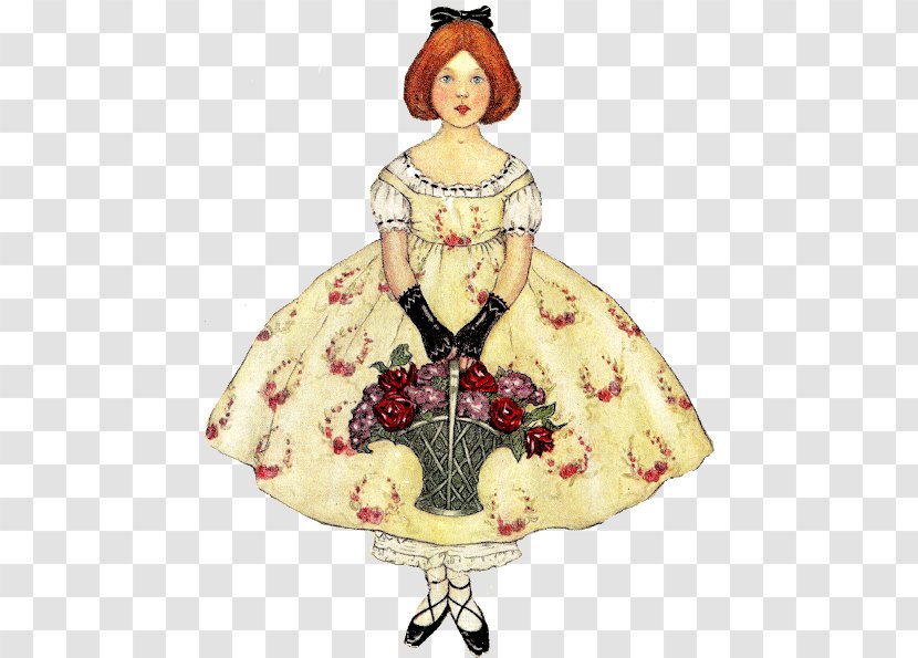 Victorian Fashion Doll Costume Design Figurine Dress - Illustration Transparent PNG