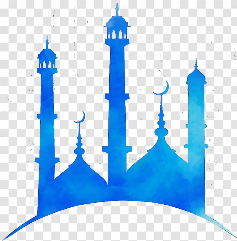 Islamic Watercolor - Sheikh Zayed Grand Mosque Center - Building Steeple Transparent PNG