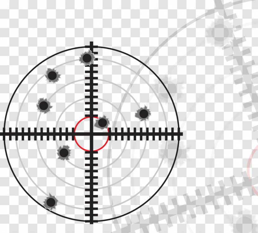 Euclidean Vector Point Circle Shooting - Area - Flak And Bullet Holes Transparent PNG