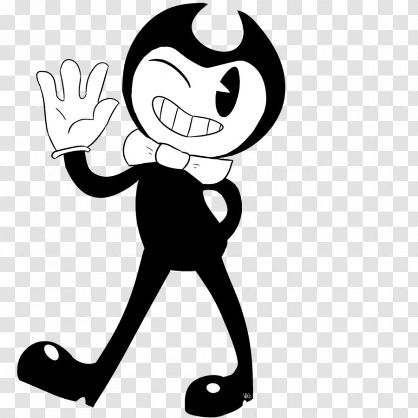 Bendy And The Ink Machine Line Art Clip - Cartoon - Silhouette Transparent PNG