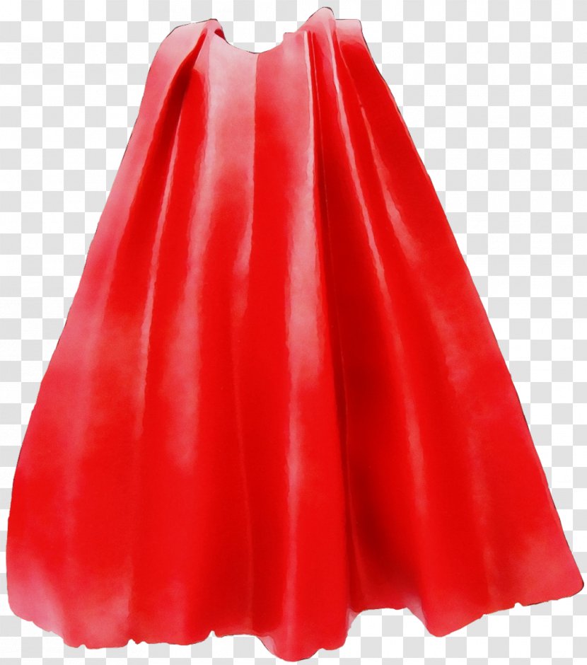 Red Clothing Costume A-line Outerwear - Cape Satin Transparent PNG