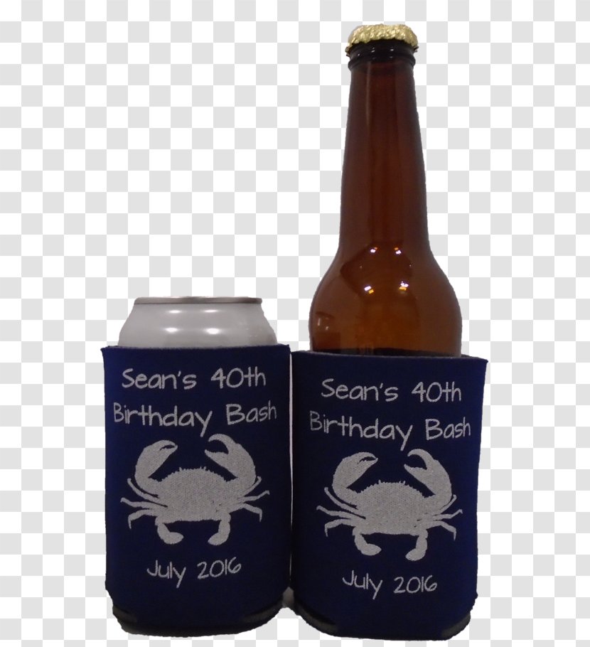 Koozie Beer Birthday Party Cooler - Bottle - 40th Transparent PNG