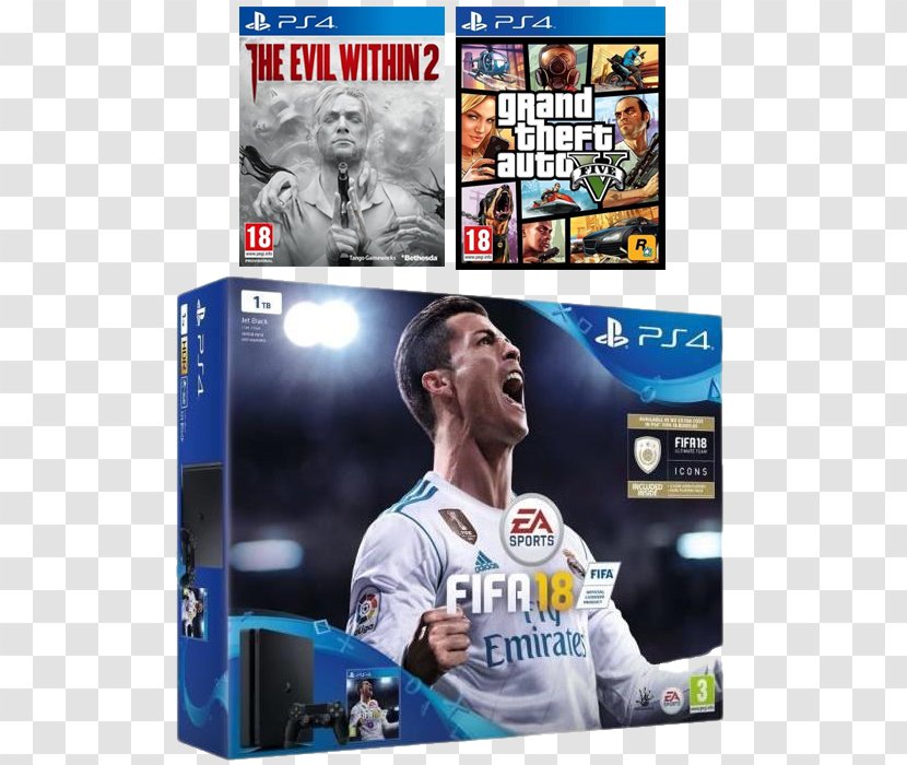 Sony PlayStation 4 Slim FIFA 18 Video Game Consoles - Technology - Evil Within Transparent PNG