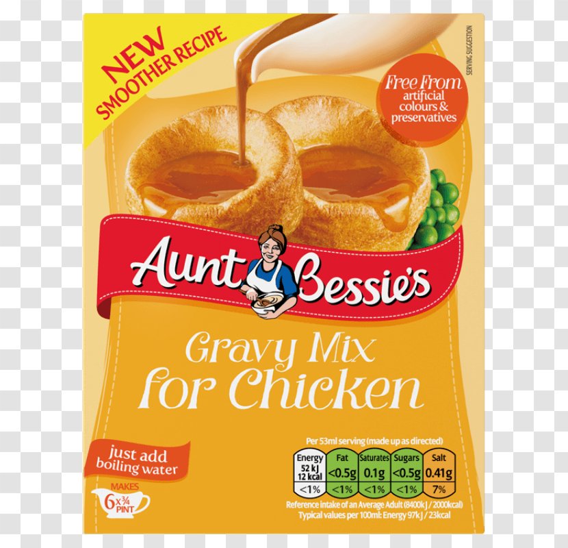 Vegetarian Cuisine Custard Aunt Bessie's Fast Food Junk - Snack - Chicken Gravy Transparent PNG
