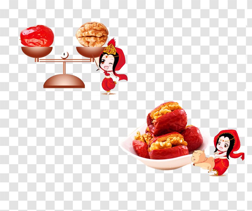 Strawberry Sweetness Dessert Cuisine - Fruit - Dates And Walnuts Transparent PNG