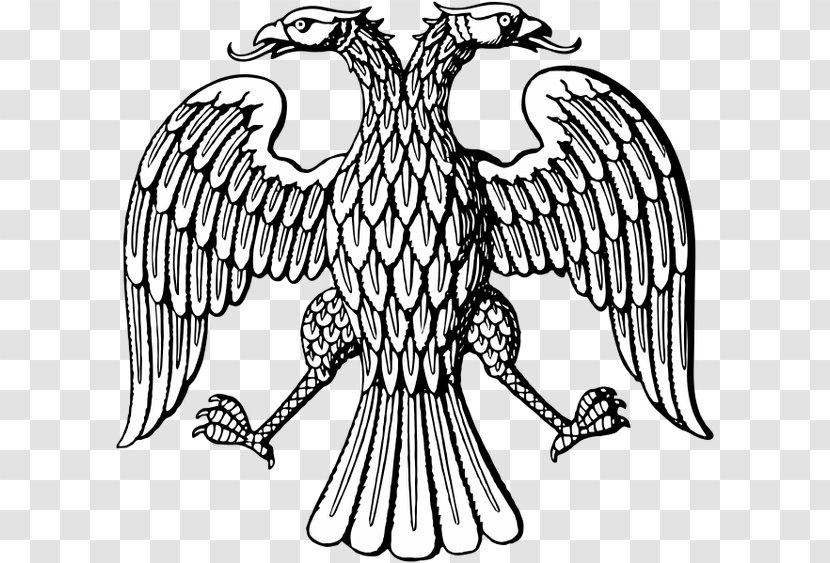 Double-headed Eagle Clip Art Byzantine Empire Coat Of Arms Russia - Palaiologos - Double Headed Transparent PNG