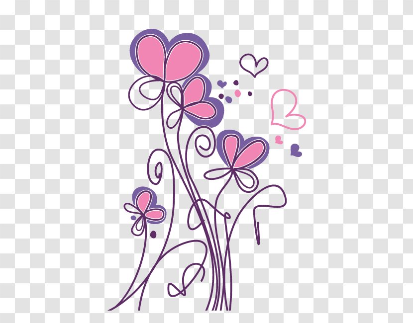 Flower Drawing Floral Design Wall - Heart - 3d Flowers Transparent PNG