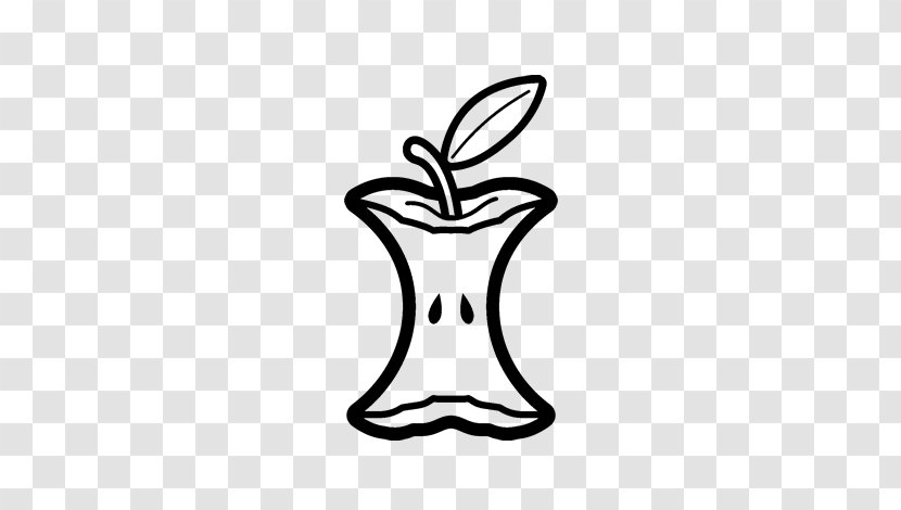 Apple Drawing Coloring Book Fruit Food - Black And White Transparent PNG