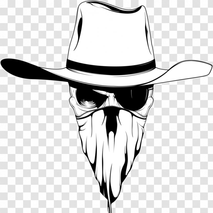 Cowboy Clip Art Human Skull Symbolism Drawing - Symbol - Al Capone Melon Transparent PNG