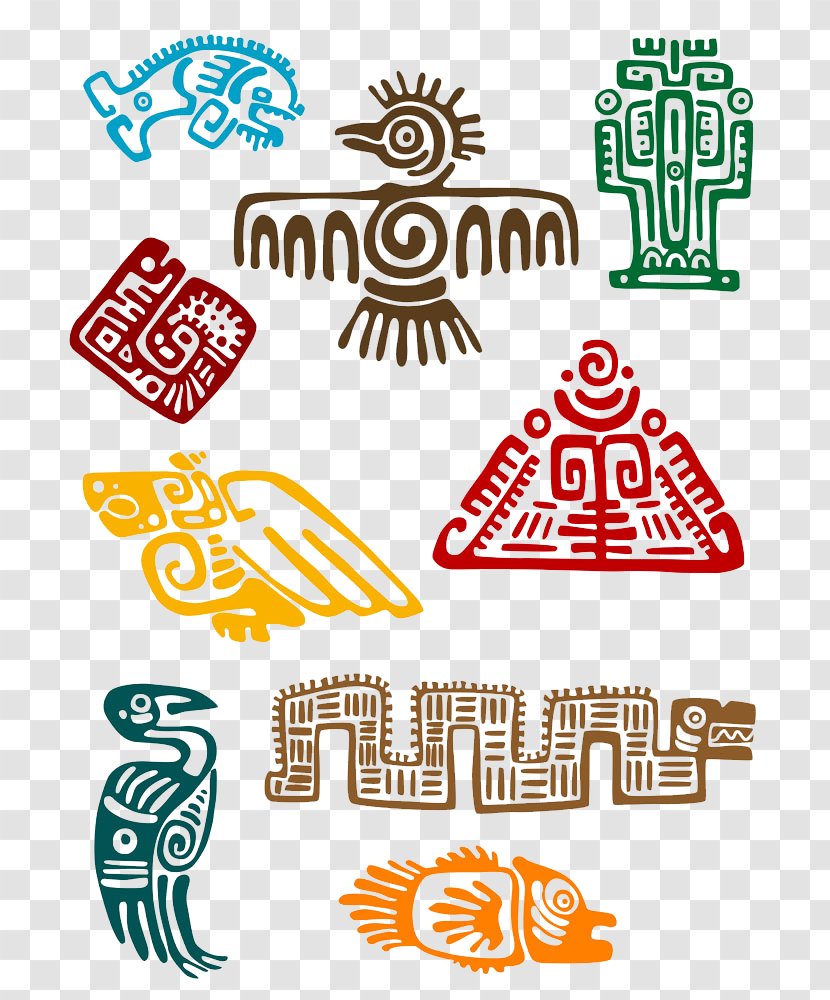 Maya Civilization Symbol Aztec Ornament - Decorative Arts - Swallows Fish Animal Sign Transparent PNG