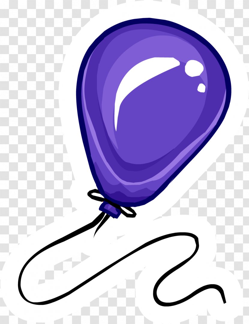 Blue Balloon - Club Penguin - Electric Violet Transparent PNG