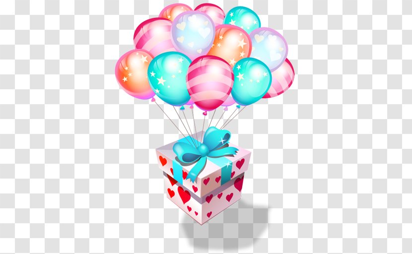 Birthday Cake Gift Balloon Party - Christmas Transparent PNG