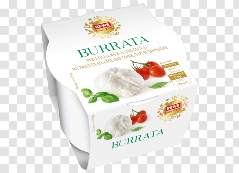 Burrata REWE Group Mozzarella Cheese - Food Transparent PNG