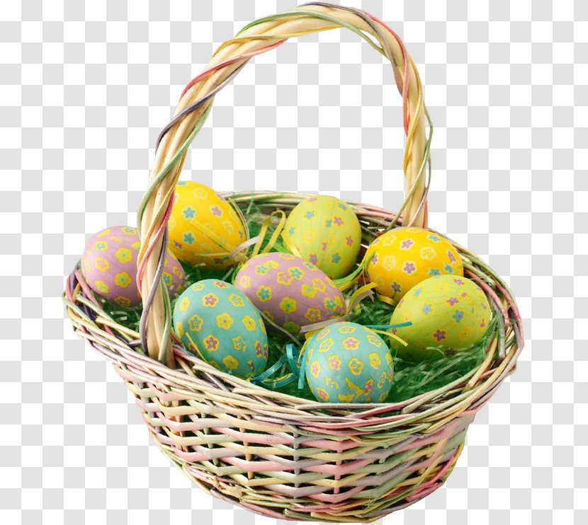 Easter Bunny Egg Hunt Basket Transparent PNG