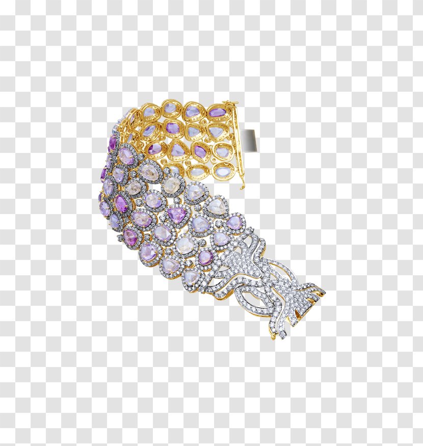 Amethyst Bling-bling Bracelet Brooch Jewellery - Fashion Accessory Transparent PNG