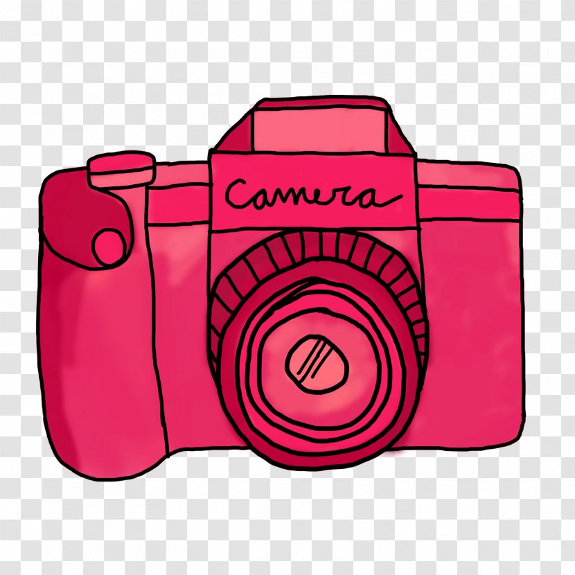 Camera Photography Drawing Clip Art - Cartoon - Pink Transparent PNG