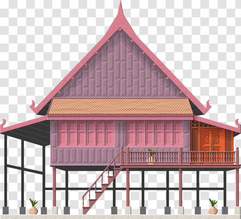 Traditional Thai House Roof Stilt Architecture Transparent PNG
