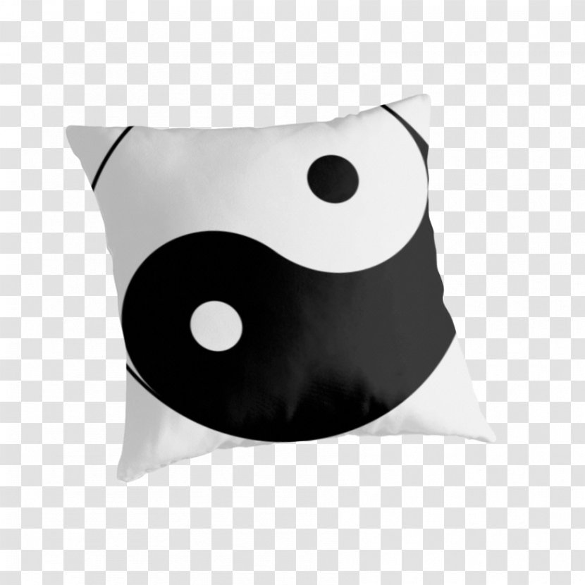 Throw Pillows Yin And Yang Cushion Clip Art - Black - Pictures Of Ying Symbol Transparent PNG