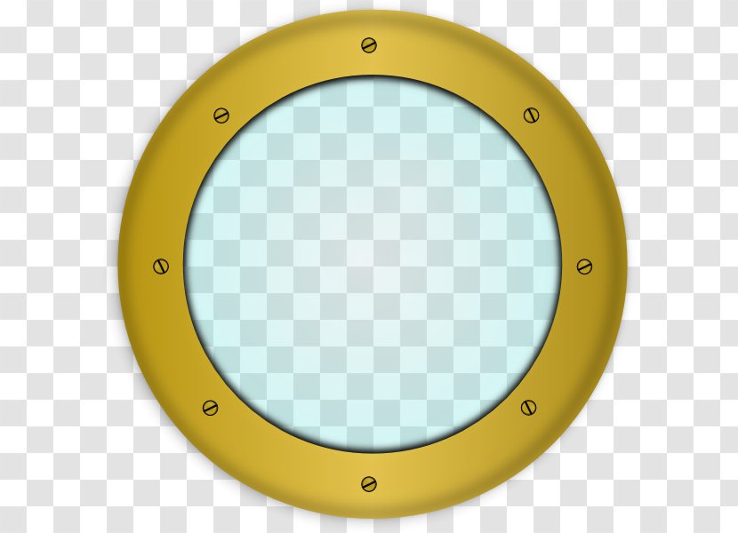 Porthole Boat Clip Art - Yellow - Spaceship Transparent PNG
